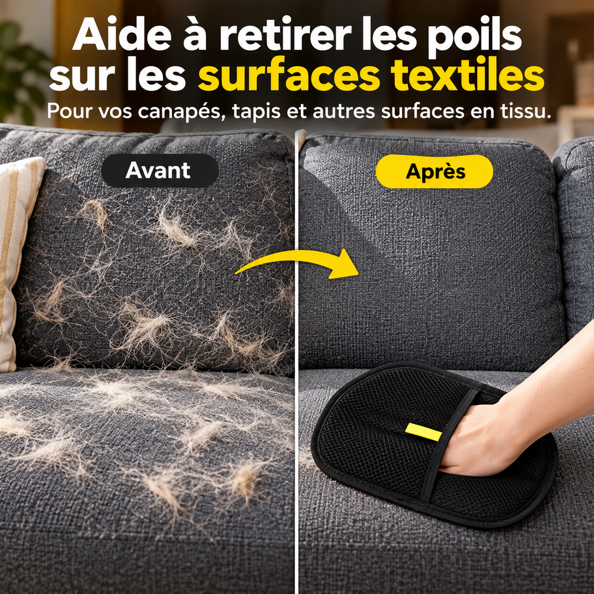 Pelvia™ - Le gant anti-poils pour animaux