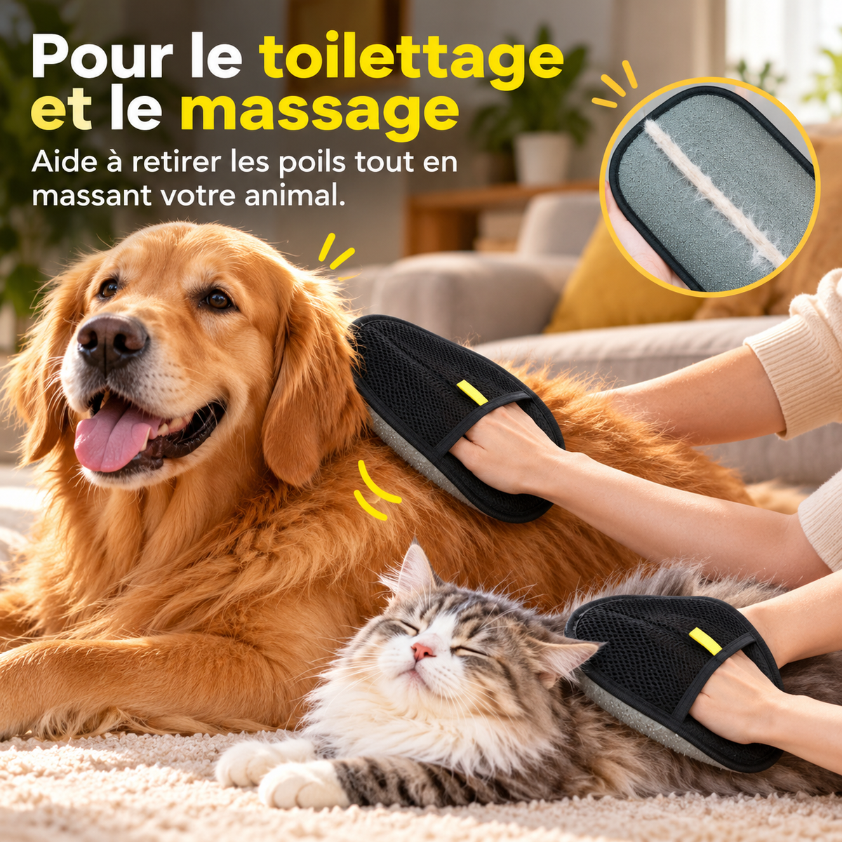 Pelvia™ - Le gant anti-poils pour animaux